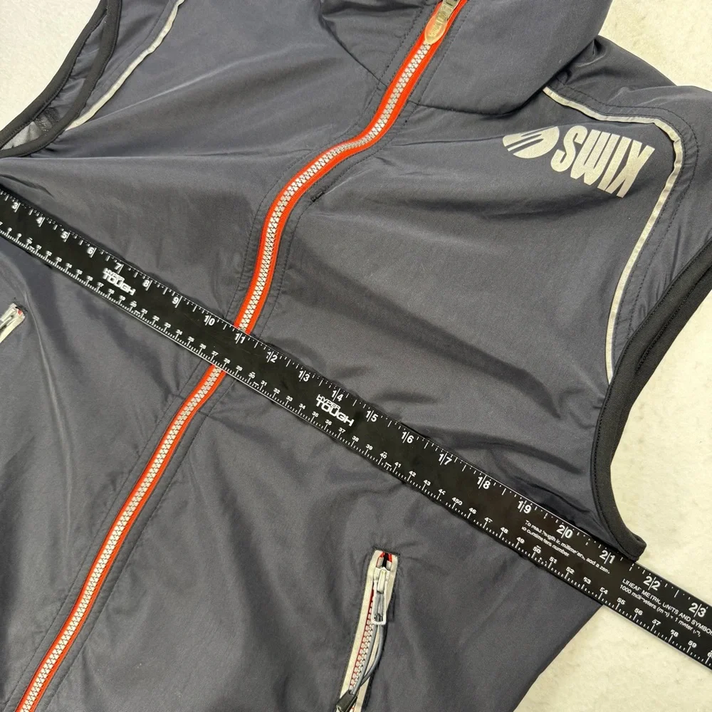 Swix‎ Men’s Small Air Mesh Back Technical Vest Black Red Full Zip